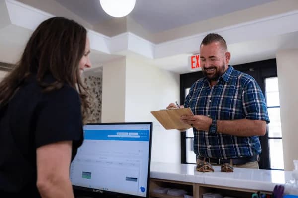 Veterinary team providing same-day urgent care for a pet in need